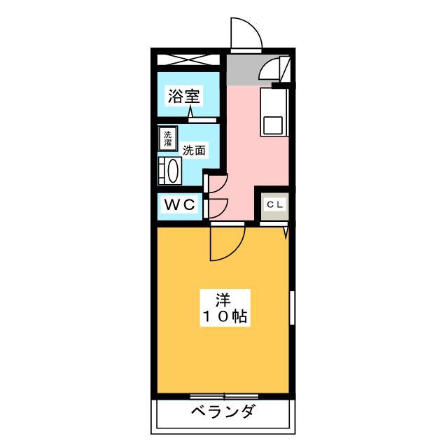 グレイティアいなべ(1K/3階)の間取り写真