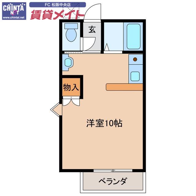 リバティー(ワンルーム/1階)の間取り写真
