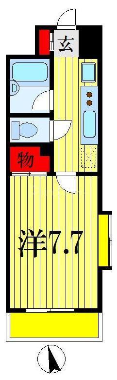 MAISON DE F(1K/5階)の間取り写真