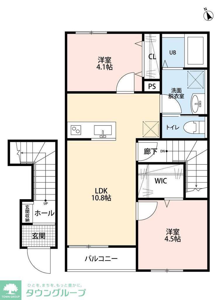 リーブルファイン久喜久喜東II(2LDK/2階)の間取り写真