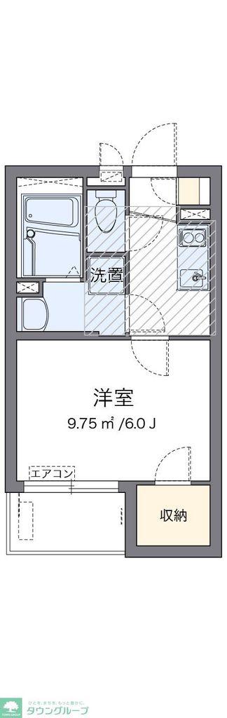 ミランダ北砂(1K/1階)の間取り写真