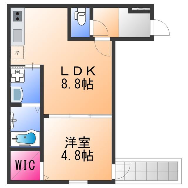 サンリゾート12(1LDK/1階)の間取り写真