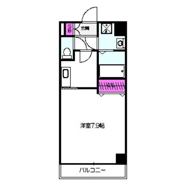 メッセージ大工大前(1K/2階)の間取り写真