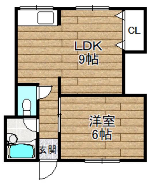 コーポホリデーイン(1LDK/2階)の間取り写真