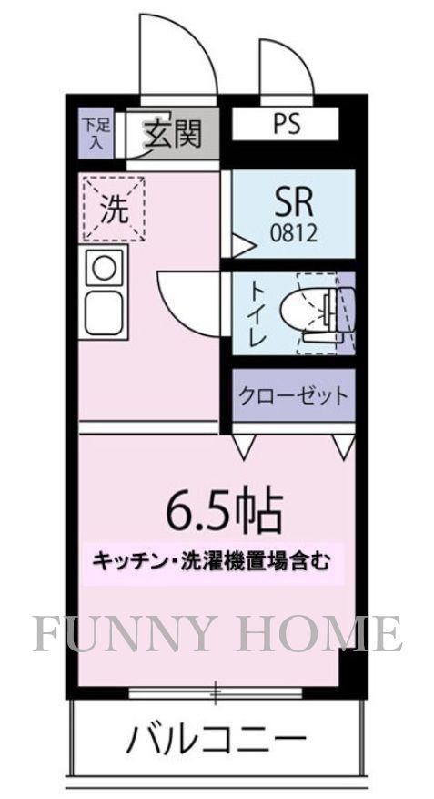 コーポYOU(ワンルーム/4階)の間取り写真