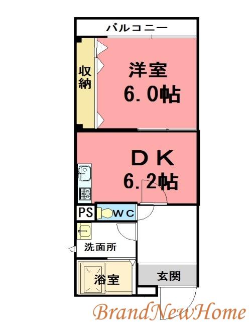 シルバーコート一条通(1DK/4階)の間取り写真