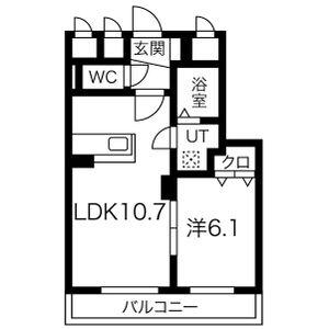 パークヒル(1LDK/1階)の間取り写真