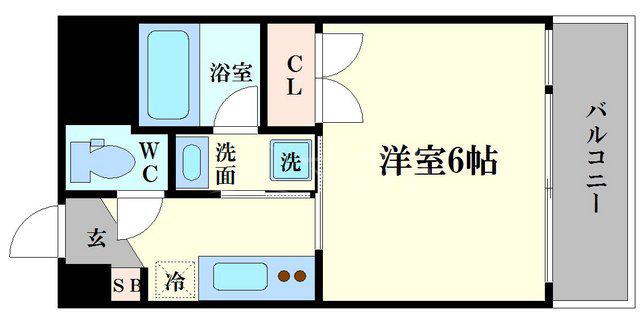 ストラータ(1K/3階)の間取り写真