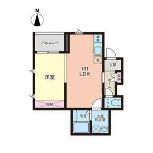 リベルテ2(1LDK/1階)の間取り写真