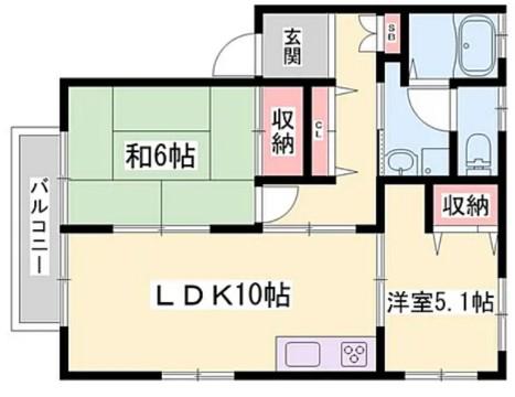 メゾン匠(2LDK/2階)の間取り写真