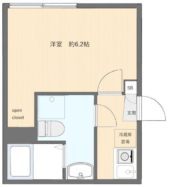 フラシア板橋本町(1K/3階)の間取り写真