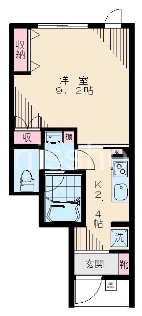 家政ハイツ八番館(1K/1階)の間取り写真