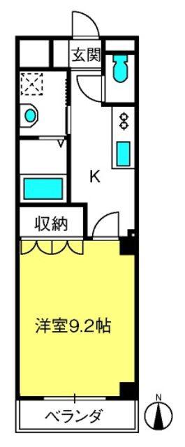 ニュープラネット(1K/2階)の間取り写真