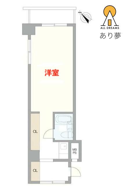 新子安ダイヤモンドマンション(ワンルーム/6階)の間取り写真