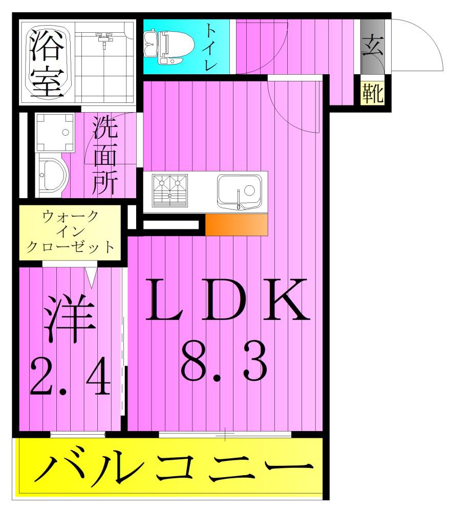 KEIAI RESIDENCE 青井(1LDK/1階)の間取り写真