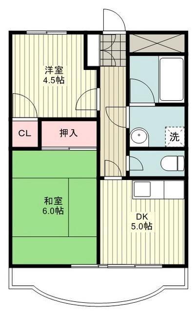 グレイス原宿(2DK/2階)の間取り写真
