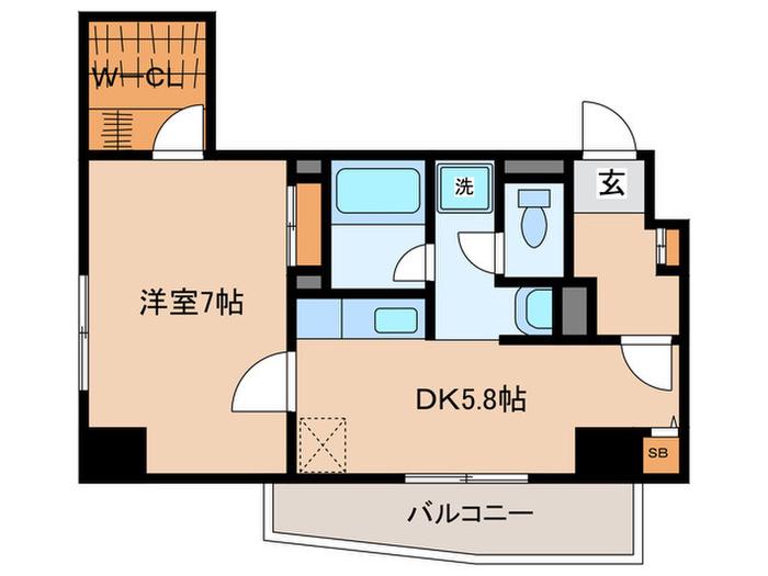 HI・GRADE椿(1DK/2階)の間取り写真