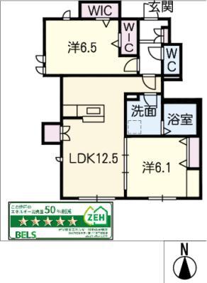 GRACE(2LDK/1階)の間取り写真