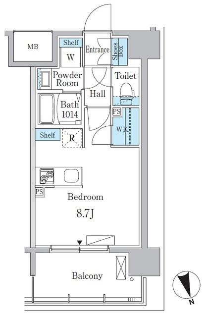 ルーエ今池(ワンルーム/5階)の間取り写真
