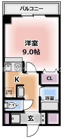 ネクスプロス大和田(1K/2階)の間取り写真