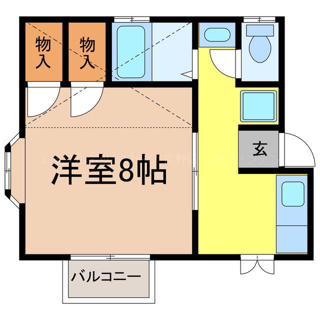 コーポ四季(1K/2階)の間取り写真