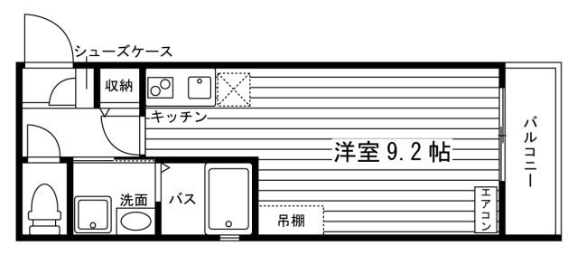 EZ西院2ND(1K/2階)の間取り写真