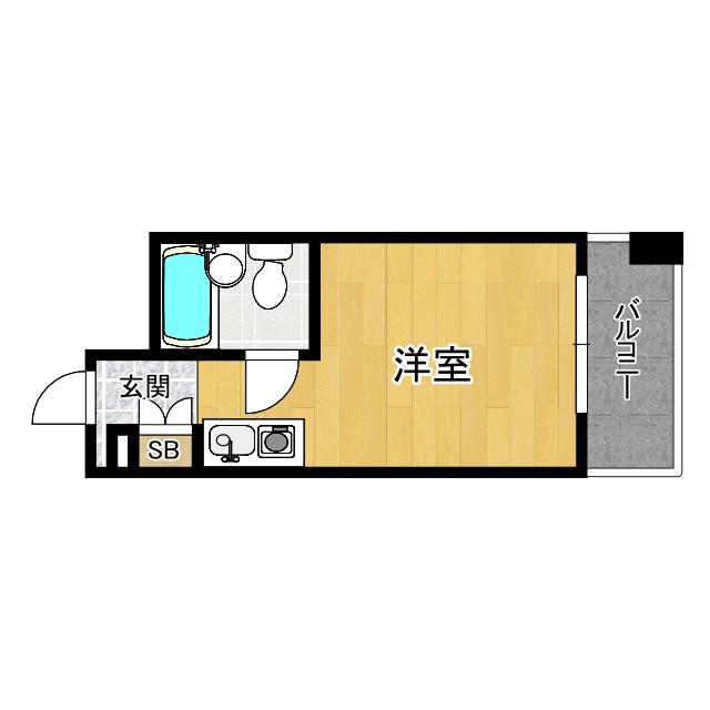 朝日プラザ天王寺 パサージュ(ワンルーム/4階)の間取り写真