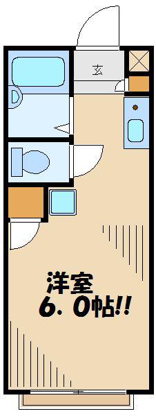 ラベンダーハイツ(1K/2階)の間取り写真