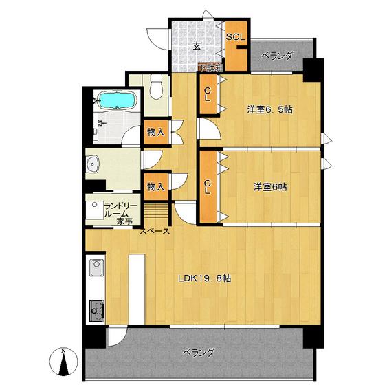 5312 GRAND HOLY HILLS(2LDK/3階)の間取り写真