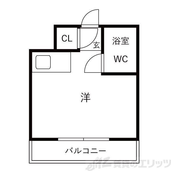 ハイツトレイン(ワンルーム/4階)の間取り写真