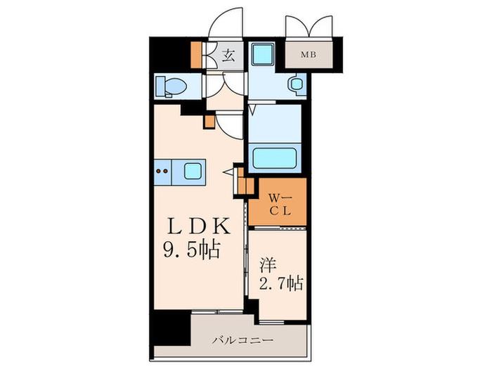 コートハウス・ピノ(1LDK/2階)の間取り写真