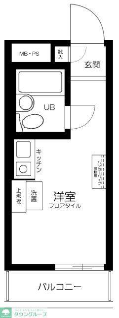 トップ高輪台(ワンルーム/1階)の間取り写真