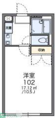 レオパレスSUNTRAP(1K/1階)の間取り写真