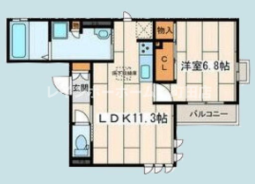 ベルフィオーレⅡ(1LDK/1階)の間取り写真