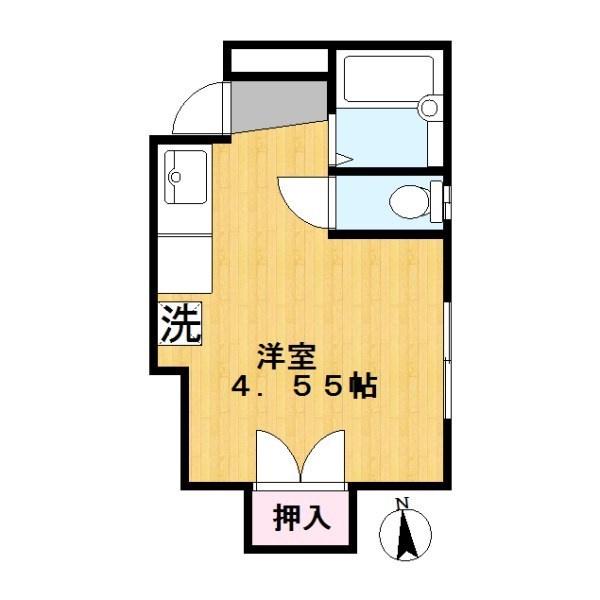 オーユーパレス幸町(ワンルーム/5階)の間取り写真