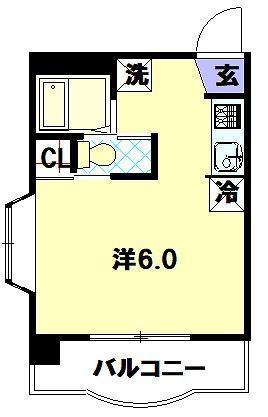 グランディスタ上野(ワンルーム/3階)の間取り写真