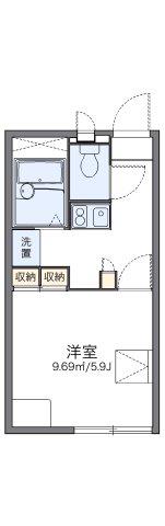 レオパレスカルマード(1K/1階)の間取り写真