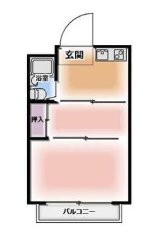 真中ハイム(2K/3階)の間取り写真