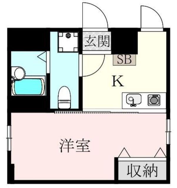 住むネット不動前(1K/1階)の間取り写真