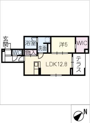 クレストリア(1LDK/1階)の間取り写真