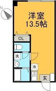 第18明智ビル(ワンルーム/3階)の間取り写真