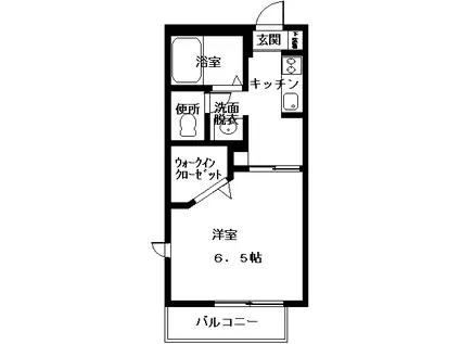 シャーメゾン QB(1K/2階)の間取り写真
