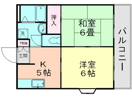 SKハイツ(2K/3階)の間取り写真