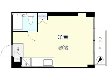 レジデンス光和108(ワンルーム/5階)の間取り写真