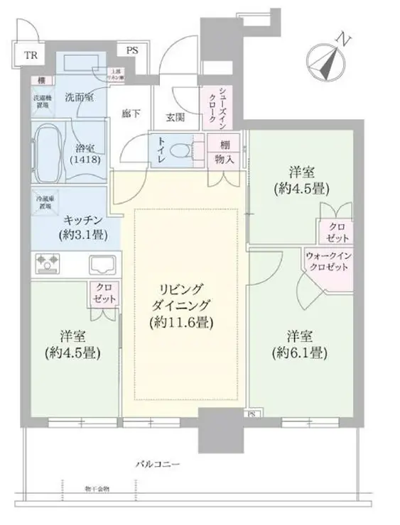Brillia有明City Tower 21階階 間取り