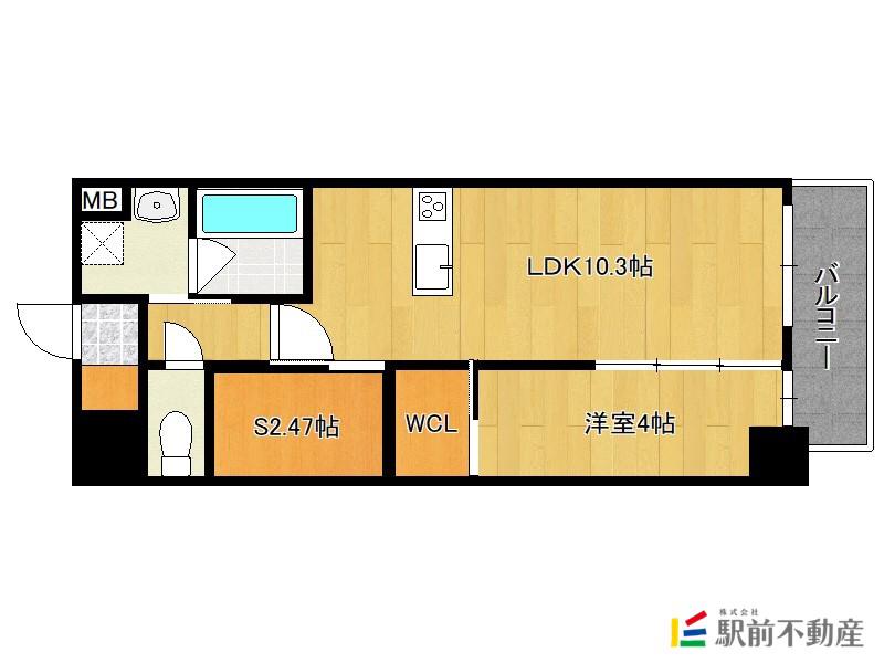 LIFEFIELD小郡駅前(1SLDK/6階)の間取り写真