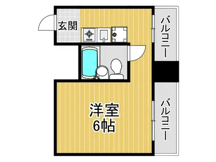 リーガル塚本III(1K/5階)の間取り写真