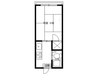 グランドール109(1K/2階)の間取り写真