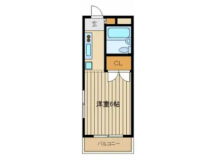 倉井コーポ(ワンルーム/2階)の間取り写真