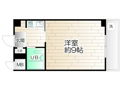 セントポーリア(1K/2階)の間取り写真